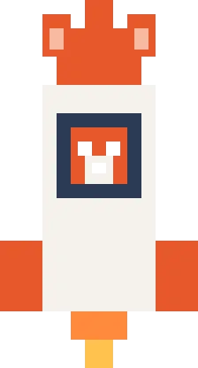 Stubby Rocket Studio pixel-art rocket logo